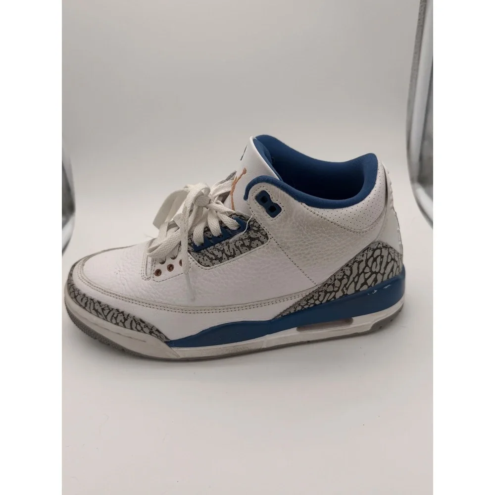 Nike Air Jordan 3 Retro Wizards White True Blue CT8532-148 Mens Sneakers 7.5